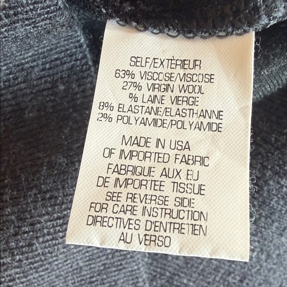 Theory Sleeveless Mock Neck Knit Top in Charcoal Gray - Picture 3 of 4